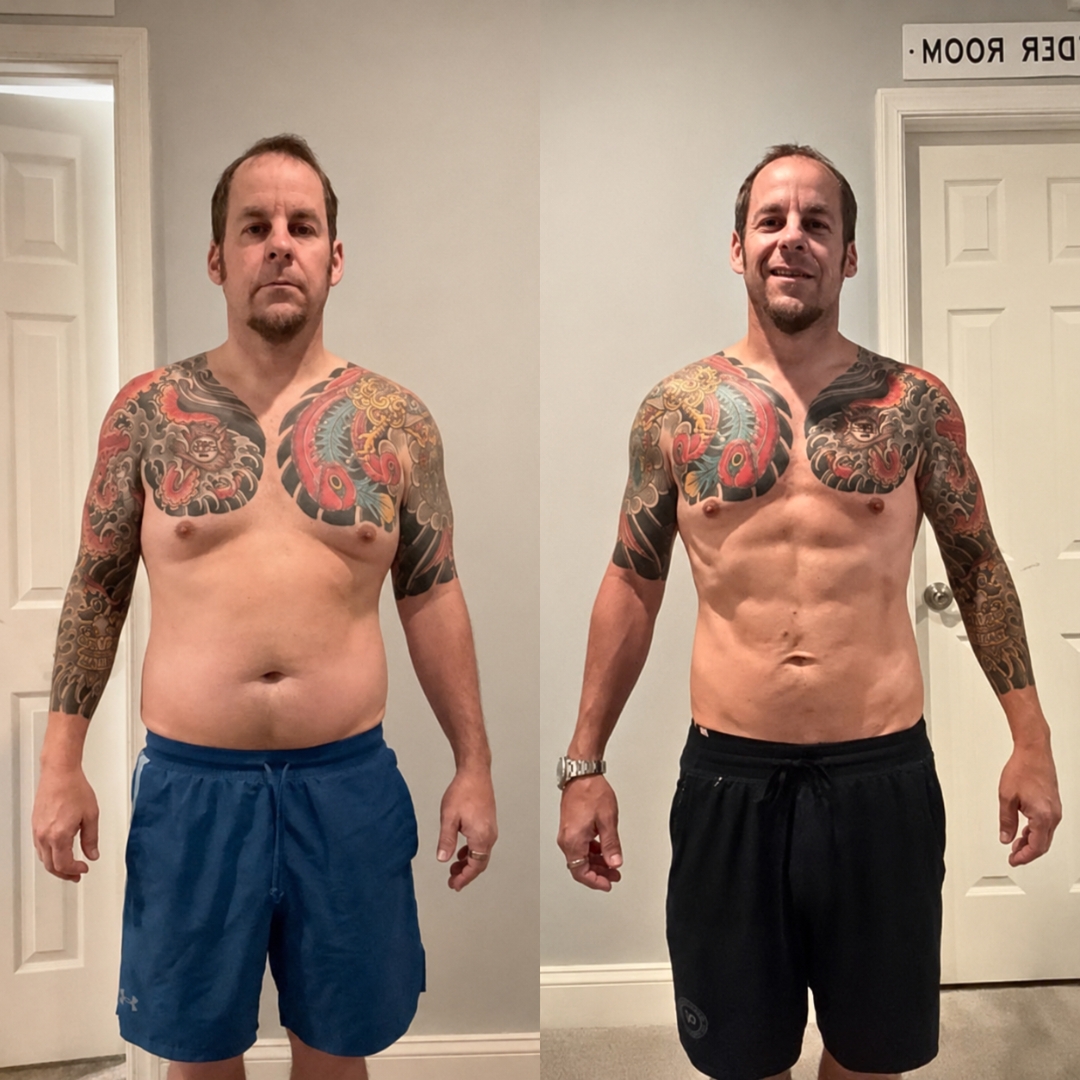 Jorge, Dad of 3 — before and after