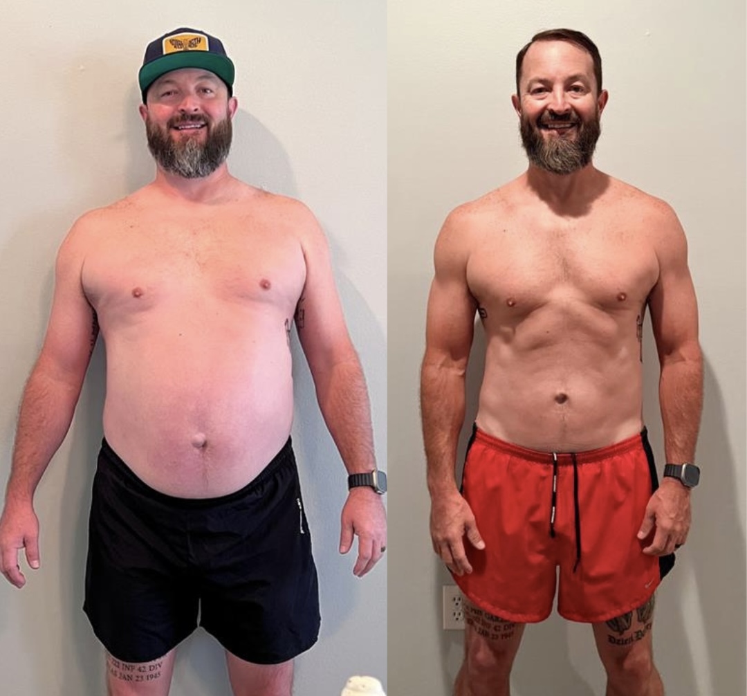 Chris, Dad of 1 — before and after